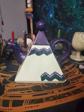 Unique Handmade Pyramid Teapot In Amazing Condition